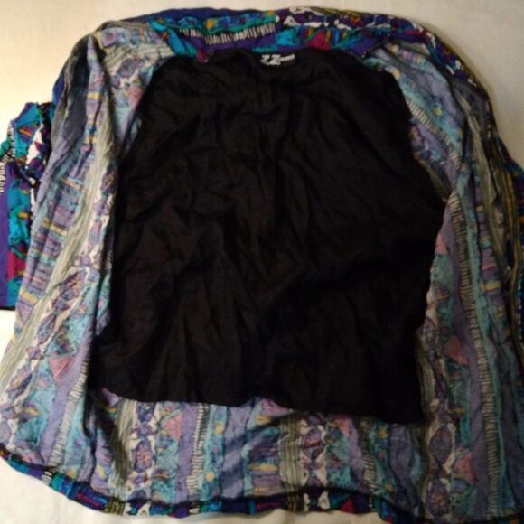 Vintage ZZ Michaels Abstract Pattern Summer Blazer - Picture 4 of 12